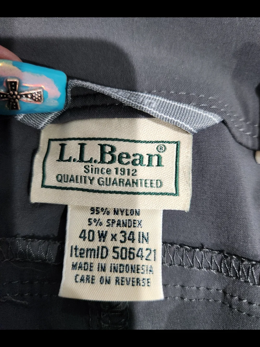 L.L. Bean Men's Charcoal Stretch Chinos